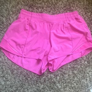 Sonic pink Lululemon shorts